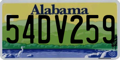 AL license plate 54DV259