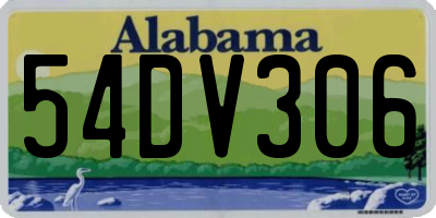 AL license plate 54DV306