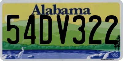 AL license plate 54DV322