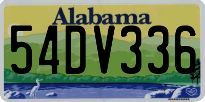 AL license plate 54DV336