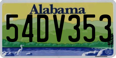 AL license plate 54DV353