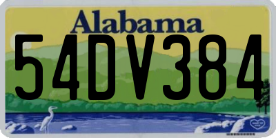 AL license plate 54DV384