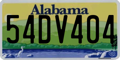 AL license plate 54DV404