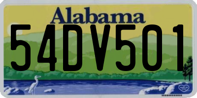 AL license plate 54DV501