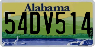 AL license plate 54DV514