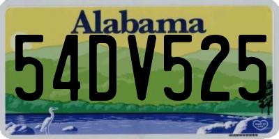 AL license plate 54DV525