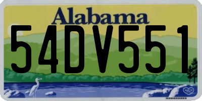AL license plate 54DV551