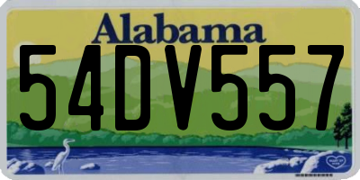 AL license plate 54DV557