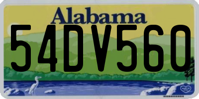 AL license plate 54DV560