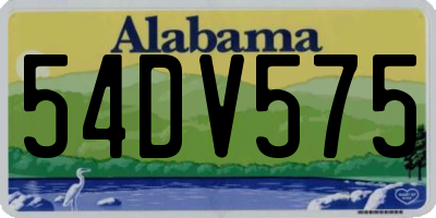 AL license plate 54DV575
