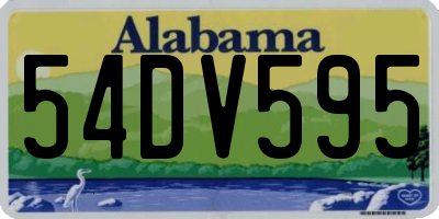 AL license plate 54DV595