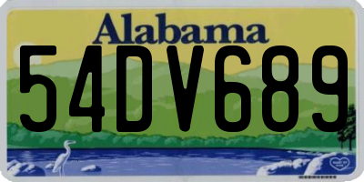 AL license plate 54DV689