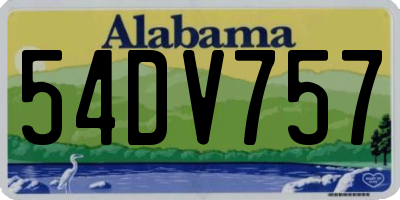 AL license plate 54DV757