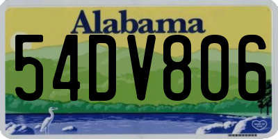 AL license plate 54DV806