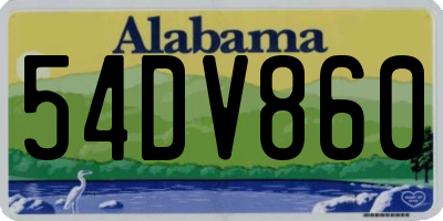 AL license plate 54DV860