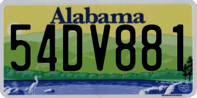 AL license plate 54DV881