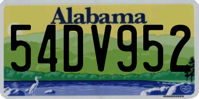 AL license plate 54DV952