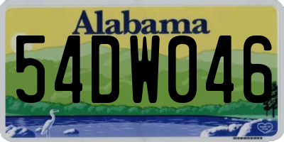 AL license plate 54DW046
