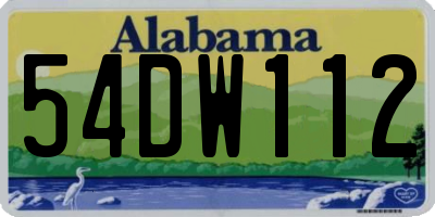 AL license plate 54DW112