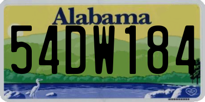 AL license plate 54DW184