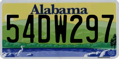 AL license plate 54DW297