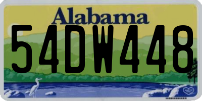 AL license plate 54DW448