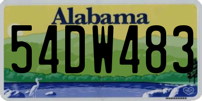 AL license plate 54DW483