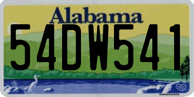 AL license plate 54DW541