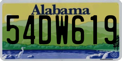 AL license plate 54DW619