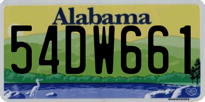 AL license plate 54DW661