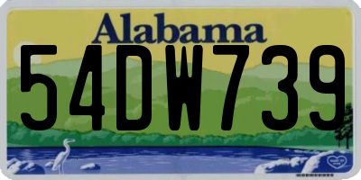 AL license plate 54DW739