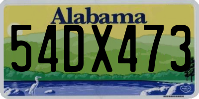 AL license plate 54DX473