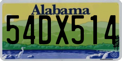 AL license plate 54DX514