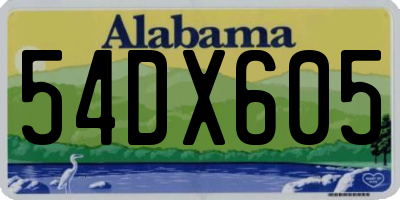 AL license plate 54DX605