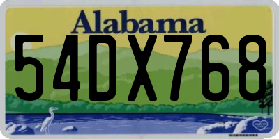AL license plate 54DX768