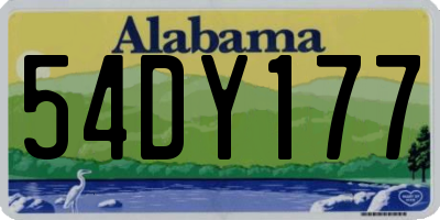 AL license plate 54DY177
