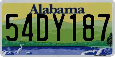 AL license plate 54DY187