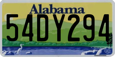 AL license plate 54DY294