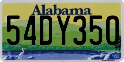 AL license plate 54DY350