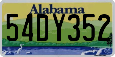 AL license plate 54DY352