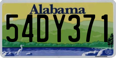 AL license plate 54DY371