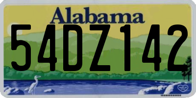 AL license plate 54DZ142