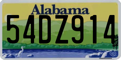 AL license plate 54DZ914