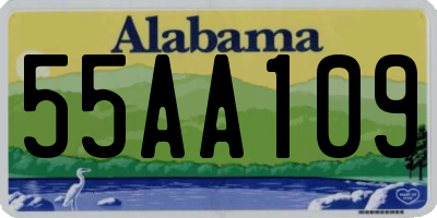AL license plate 55AA109
