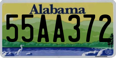 AL license plate 55AA372