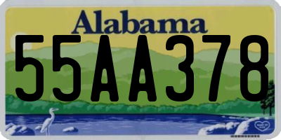 AL license plate 55AA378