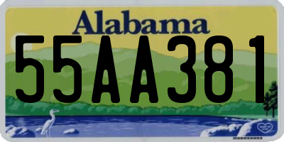 AL license plate 55AA381