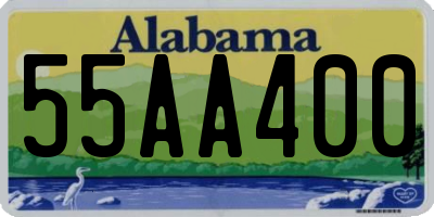 AL license plate 55AA400