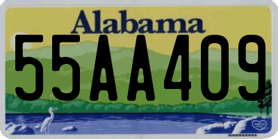 AL license plate 55AA409