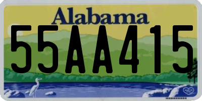 AL license plate 55AA415